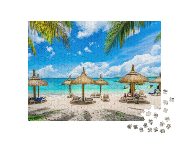 Puzzel 1000 stukjes „Strandparadijs in Mauritius“