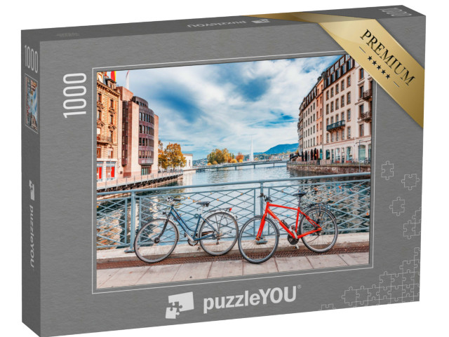 Puzzel 1000 stukjes „Klassiek uitzicht op de beroemde stad Genève in Zwitserland“