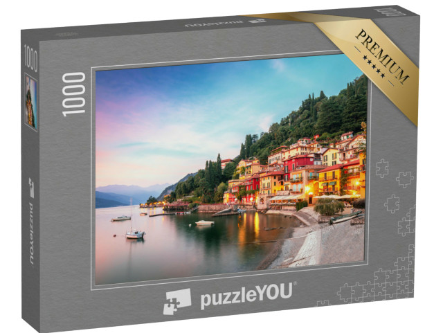 Puzzel 1000 stukjes „Betoverend Varenna aan het Comomeer, Italië“