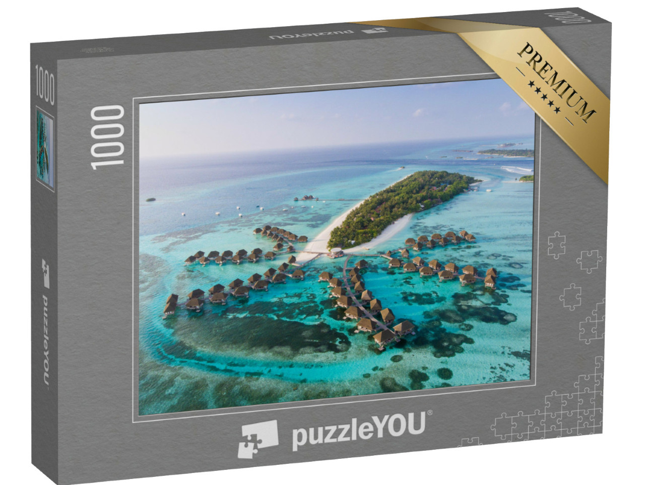 Puzzel 1000 stukjes „Malediven van boven, Indische Oceaan“