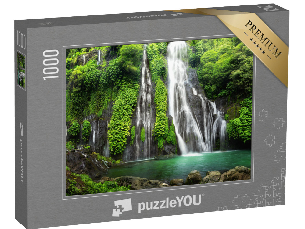 Puzzel 1000 stukjes „Waterval in de jungle in het tropisch regenwoud“
