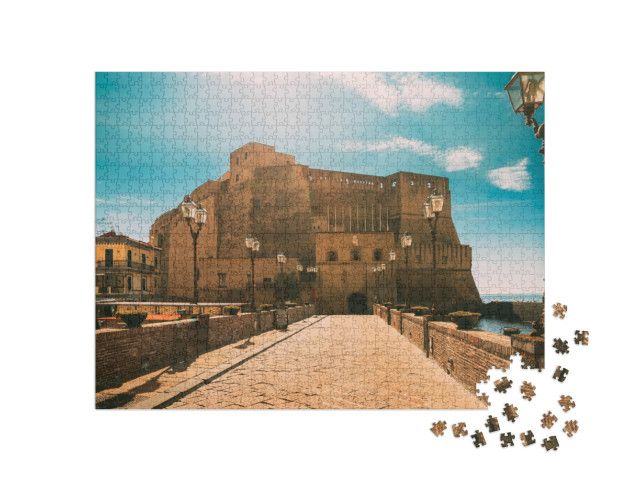 Puzzel 1000 stukjes „Castel Dell'ovo, Kasteel van Napels, Italië“