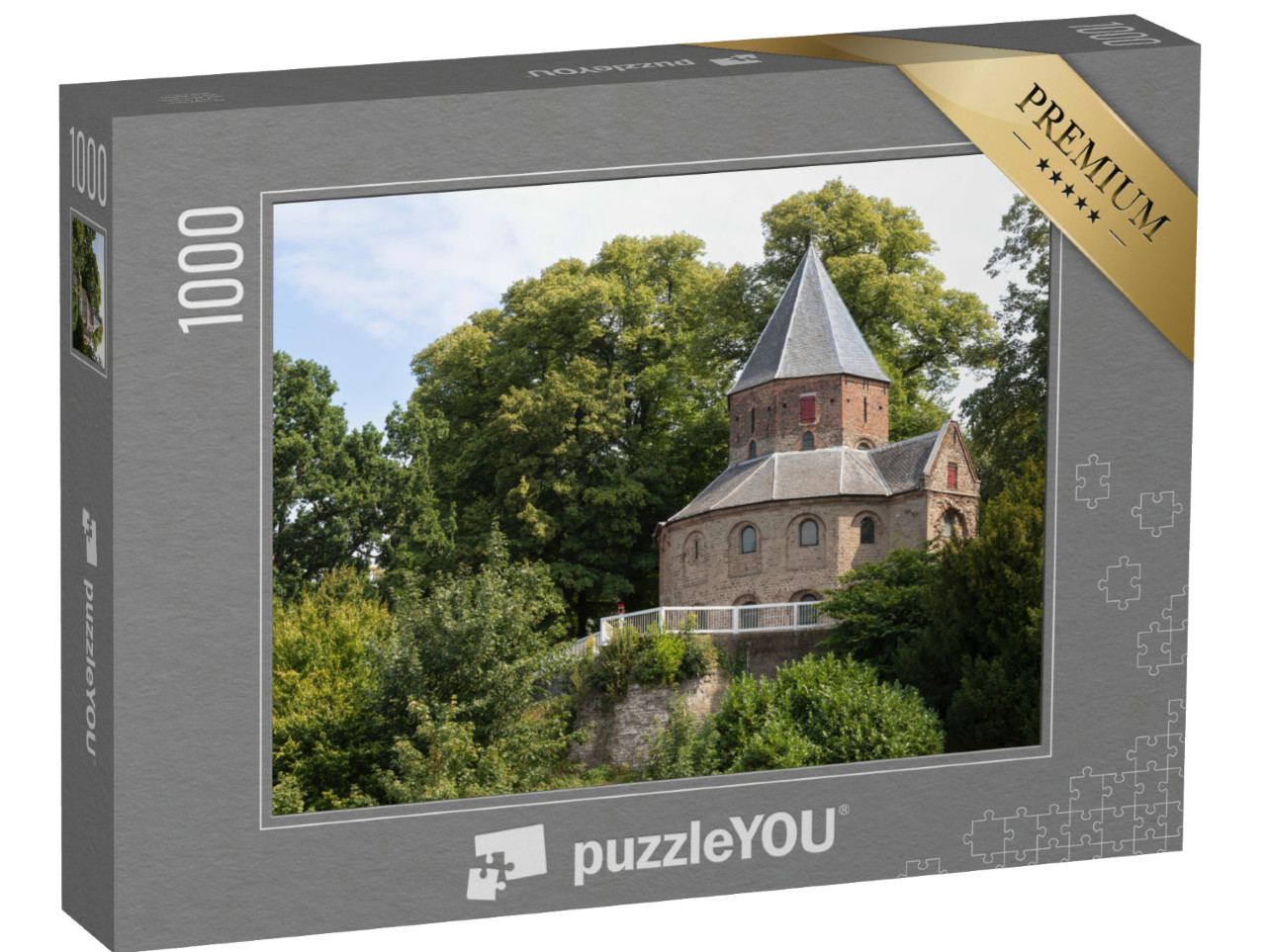 Puzzel 1000 stukjes „Nicolaaskapel in Valkhofpark, Nijmegen“