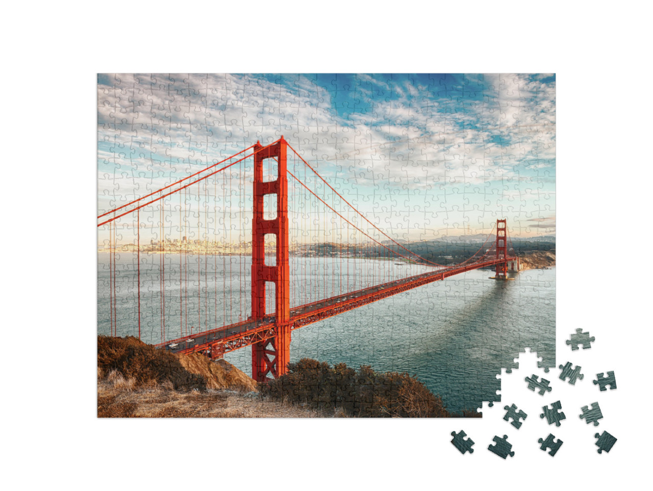 Puzzel 500 stukjes „Golden Gate Bridge, San Francisco, VS“