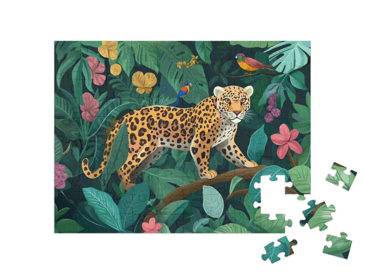 Puzzel 100 stukjes „Leo het luipaard“
