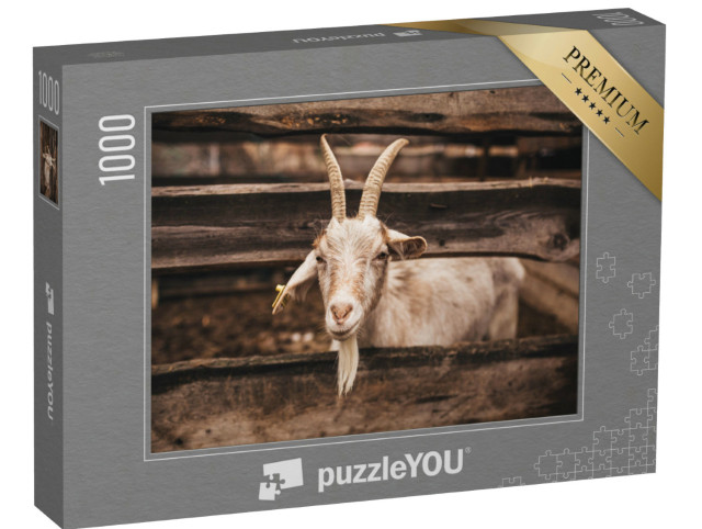 Puzzel 1000 stukjes „Geit die op de boerderij woont“