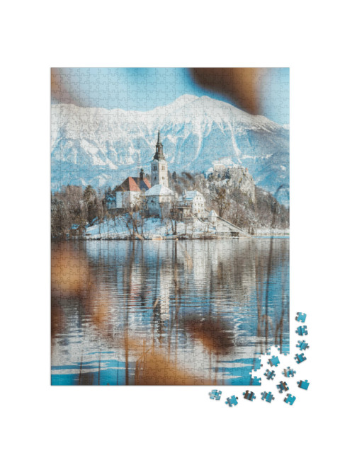 Puzzel 1000 stukjes „Uitzicht op Bled, Blejski otok, Slovenië“