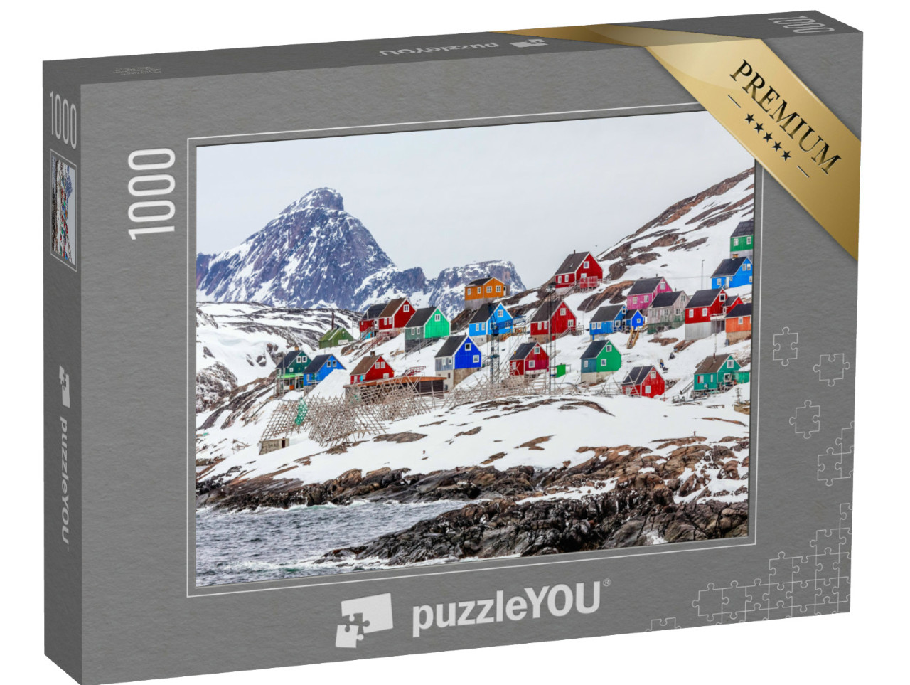 Puzzel 1000 stukjes „Het dorp Kangamiut, Groenland medio 2015“