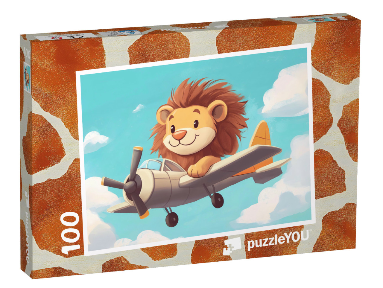 Puzzel 100 stukjes „Leo de leeuw op een vlucht“