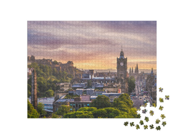 Puzzel 1000 stukjes „Luchtfoto van Edinburgh, Schotland“