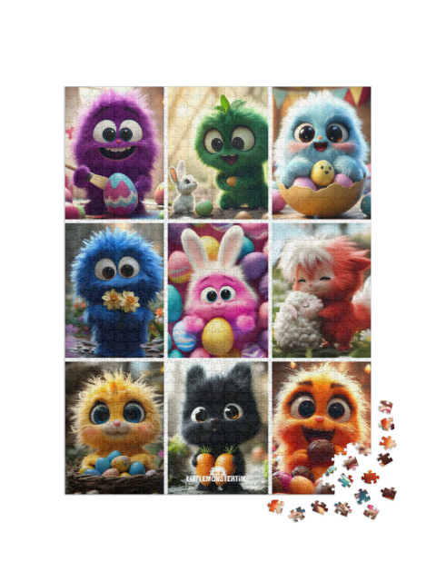 Puzzel 1000 stukjes „LITTLEMONSTERTIME: Oster Collage“