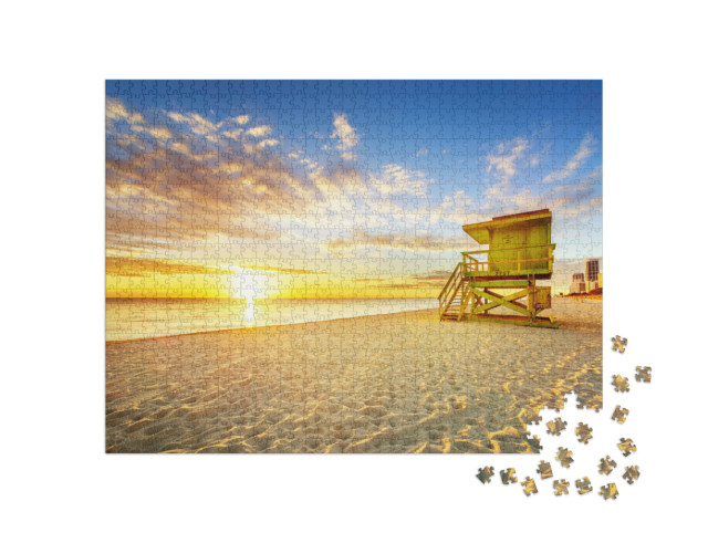Puzzel 1000 stukjes „Zonsopgang bij South Beach, Miami, Florida“
