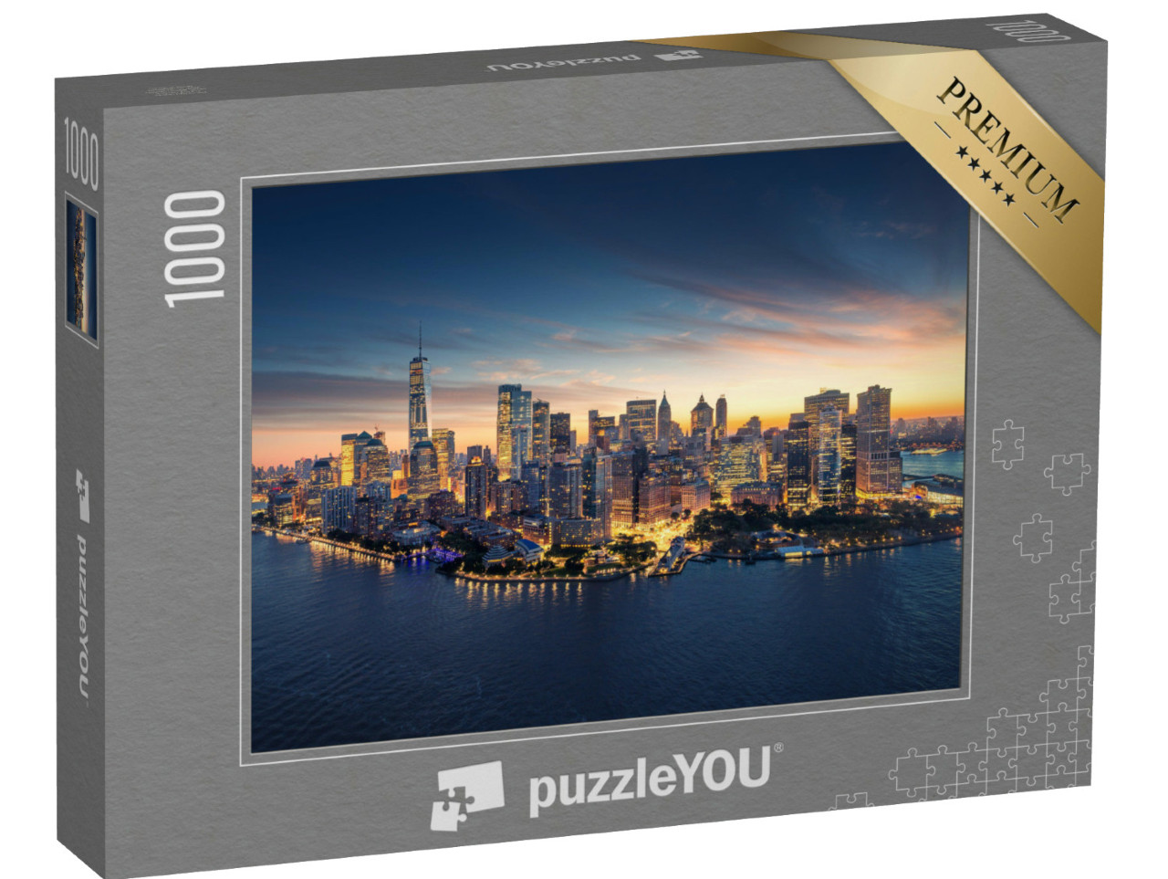 Puzzel 1000 stukjes „New York skyline bij zonsopgang, New York, VS“
