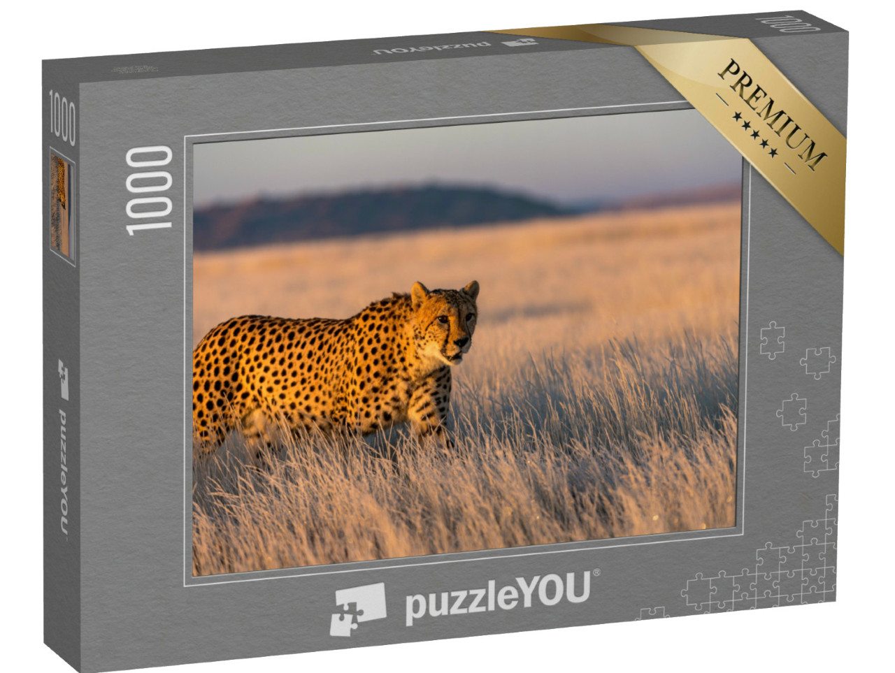 Puzzel 1000 stukjes „Jachtluipaard zwerft door zijn territorium“