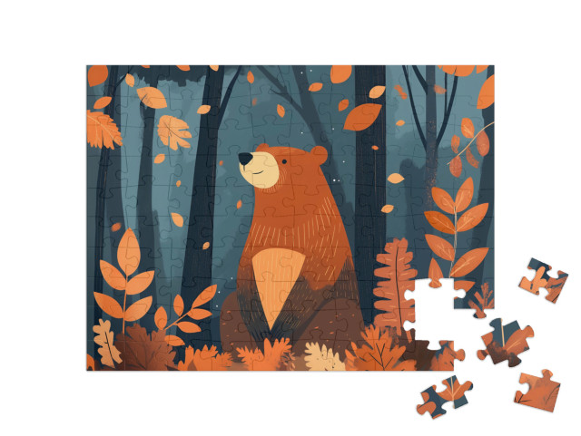Puzzel 100 stukjes „Bruno de beer droomt onder de sterren“