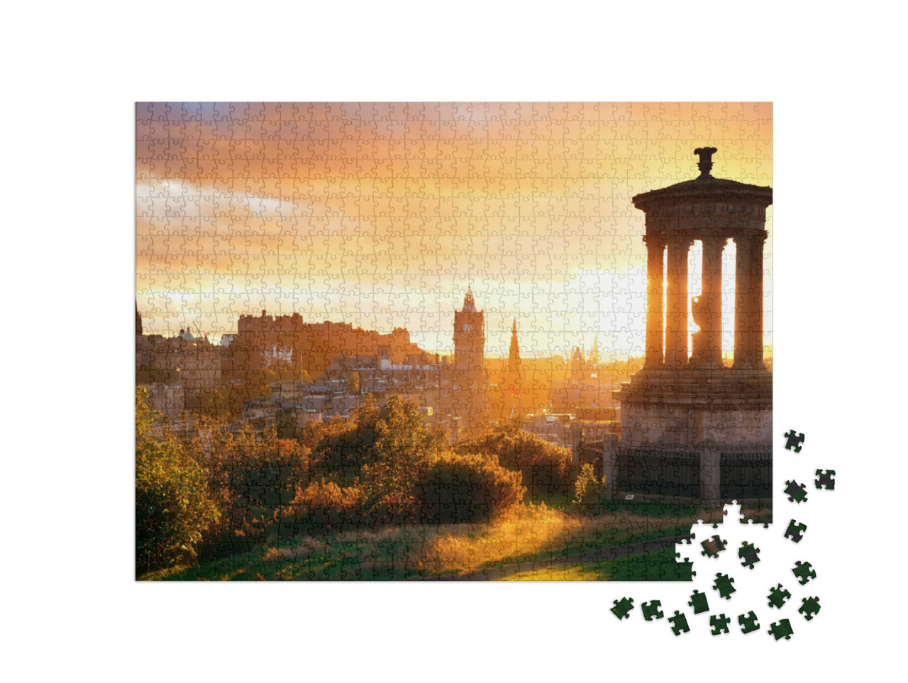 Puzzel 1000 stukjes „Edinburgh skyline in het ochtendlicht, Schotland“