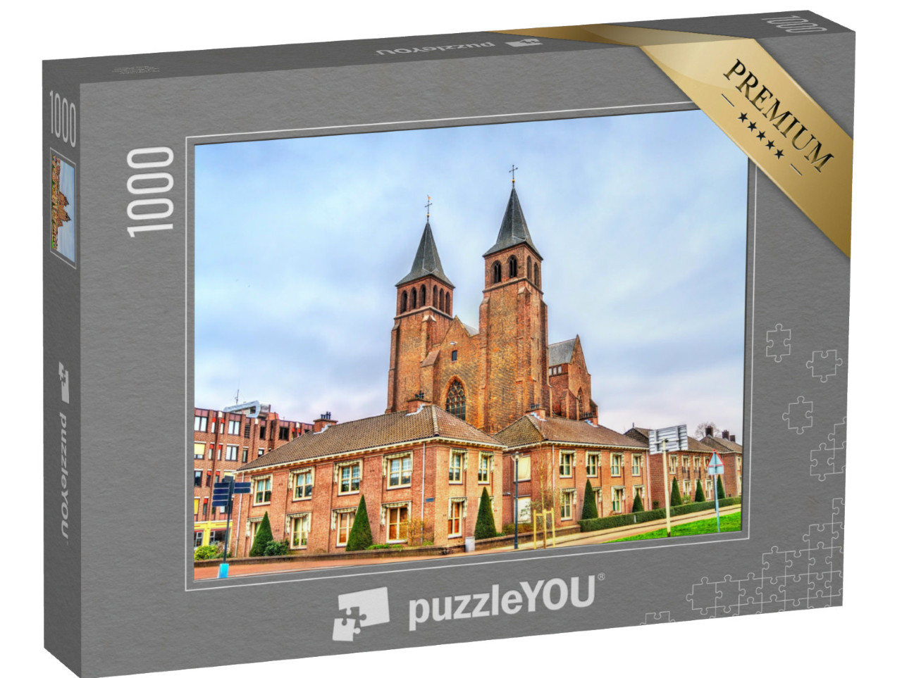 Puzzel 1000 stukjes „De Sint-Walburgiskerk, een voormalige kerk in het historische centrum van Arnhem“