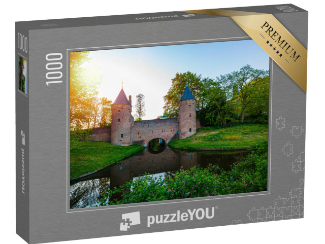 Puzzel 1000 stukjes „Oude waterpoort Monnikendam in de stad Amersfoort“