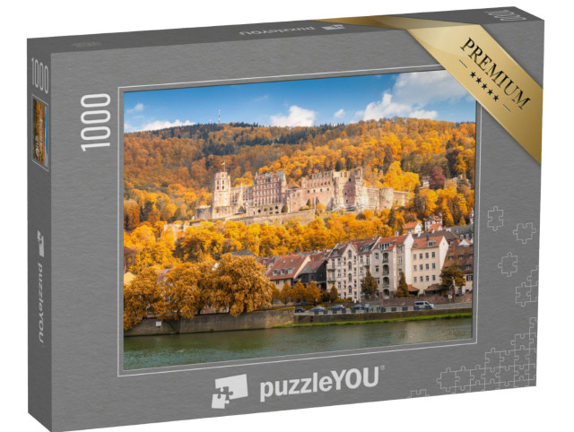 Puzzel 1000 stukjes „De ruïnes van kasteel Heidelberg, Duitsland“