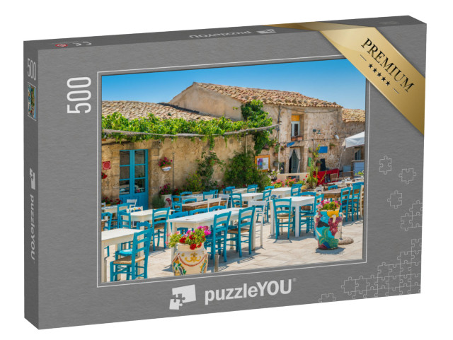 Puzzel 500 stukjes „Betoverend dorpsgezicht van Marzamemi, Sicilië“
