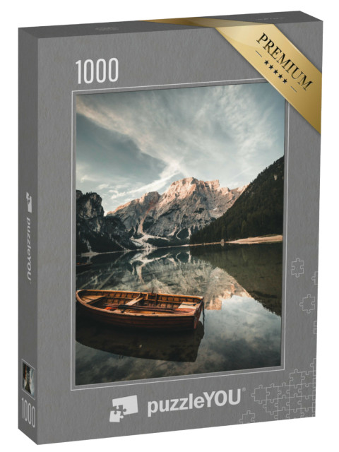 Puzzel 1000 stukjes „Pragser Wildsee of Lago di Braies, Dolomieten, Zuid-Tirol“