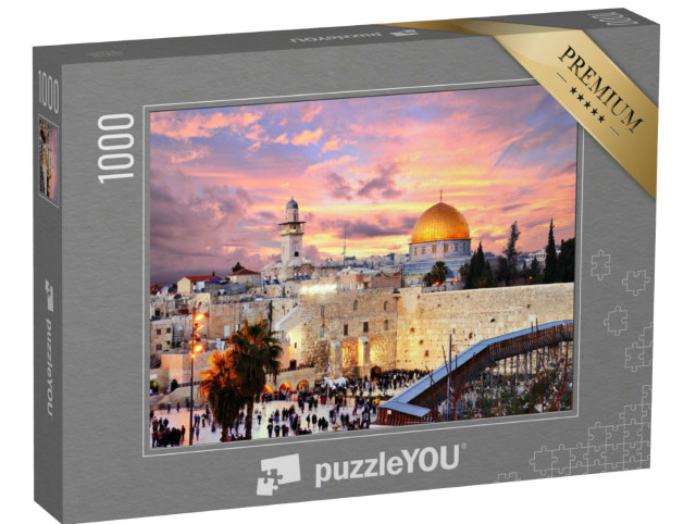 Puzzel 1000 stukjes „Oude Stad bij de Westelijke Muur met de Tempelberg, Jeruzalem, Israël“