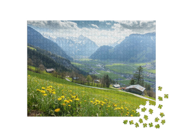 Puzzel 1000 stukjes „Uitzicht op het Tiroler Zillertal“