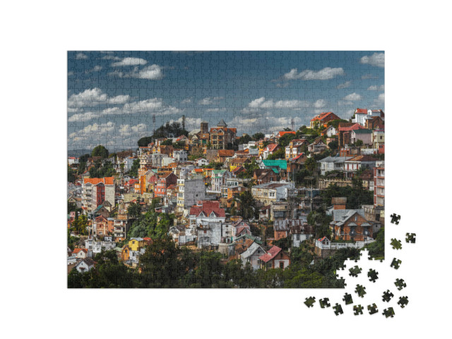Puzzel 1000 stukjes „Uitzicht op Antananarivo, hoofdstad van Madagaskar“