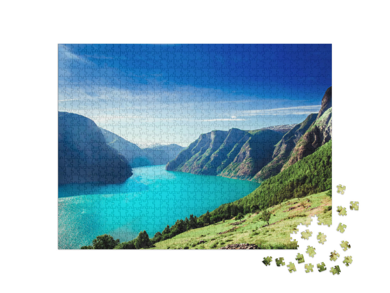 Puzzel 1000 stukjes „Aurlandsfjord, deel van de Sognefjord“