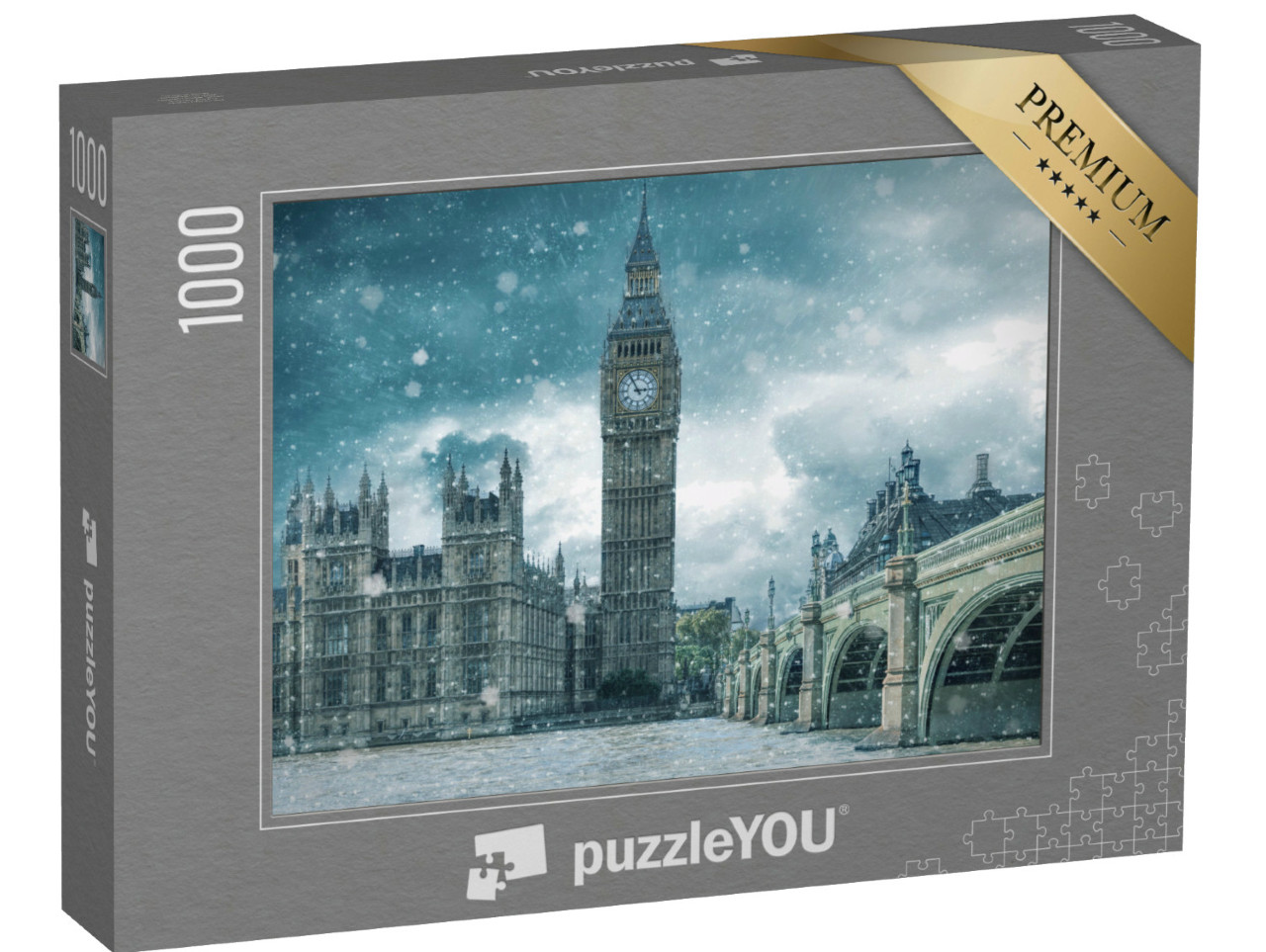 Puzzel 1000 stukjes „Big Ben en Westminster in winters Londen“