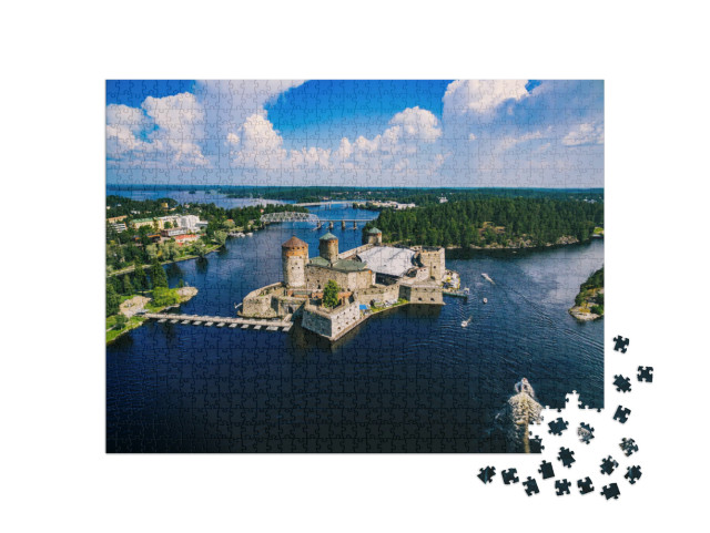 Puzzel 1000 stukjes „Middeleeuws kasteel Olavinlinna in Savonlinna, Finland“