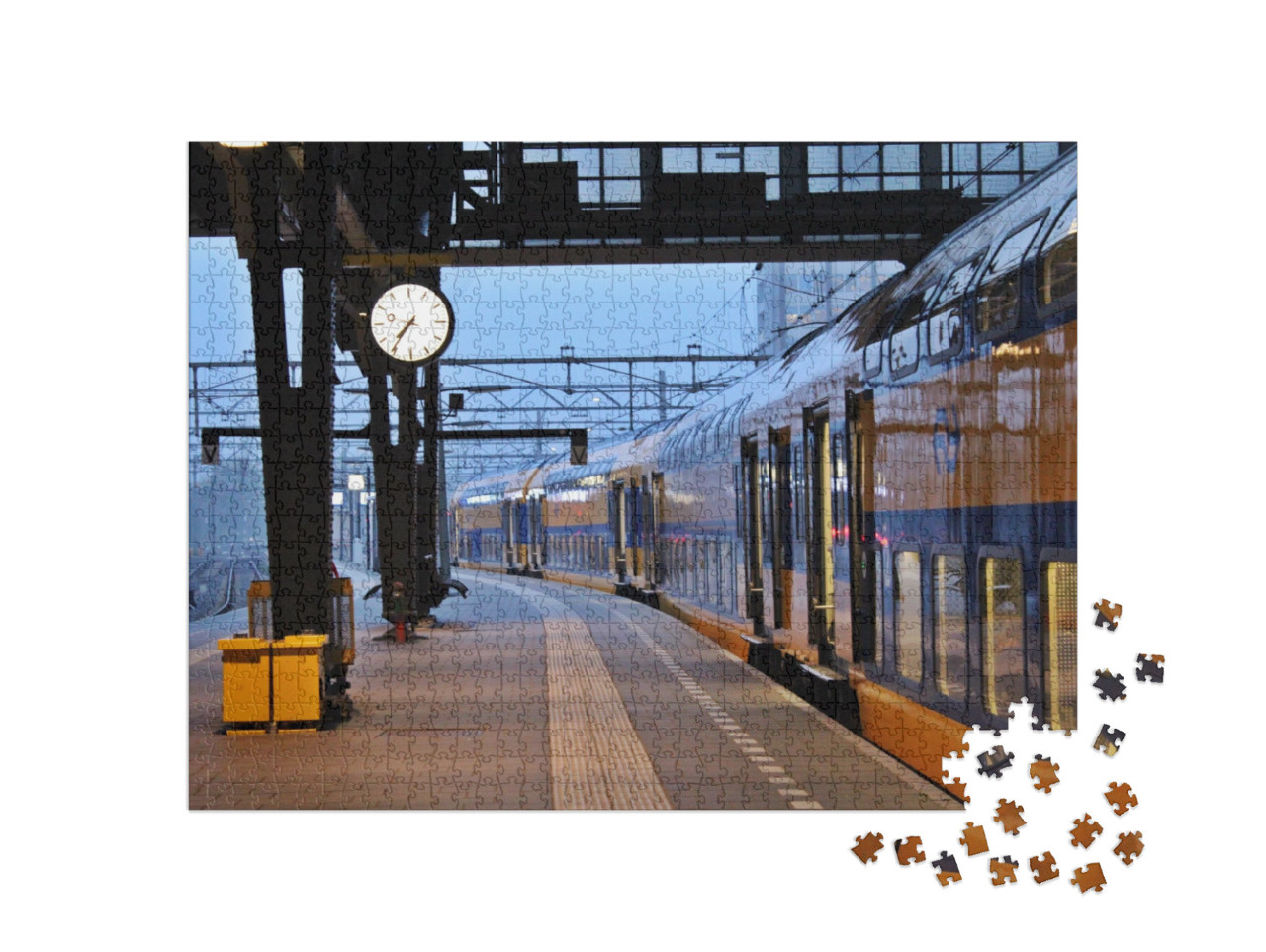 Puzzel 1000 stukjes „Trein in Amsterdam, Nederland“