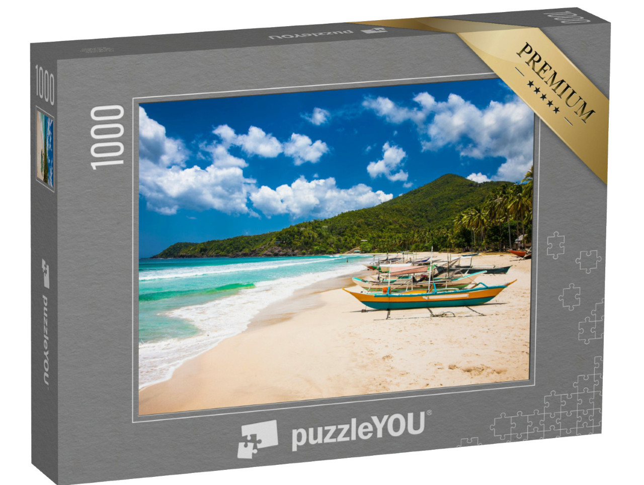 Puzzel 1000 stukjes „Traditionele boten, Palawan, Filippijnen“