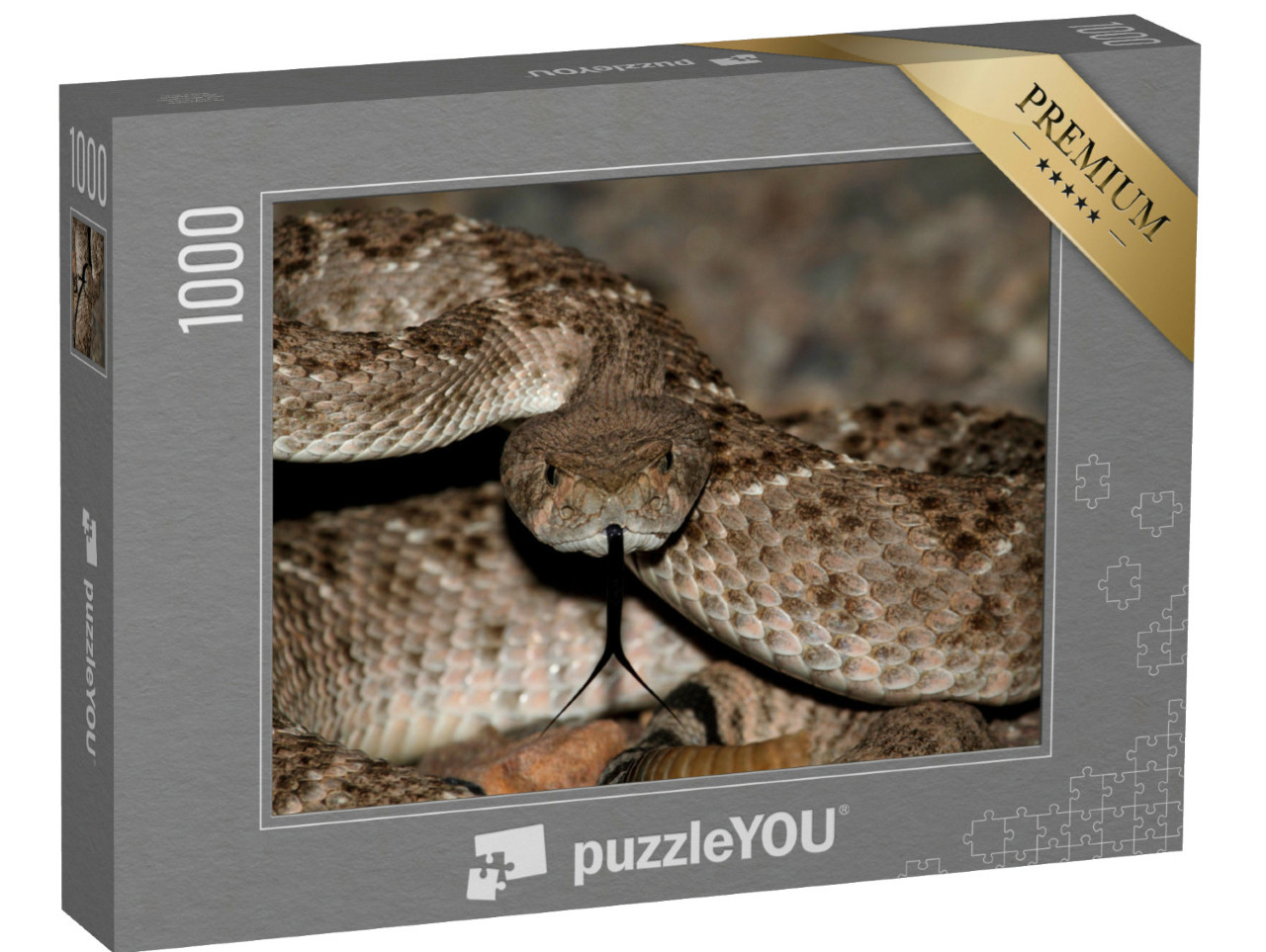 Puzzel 1000 stukjes „Rechtopstaande Mojave ratelslang“