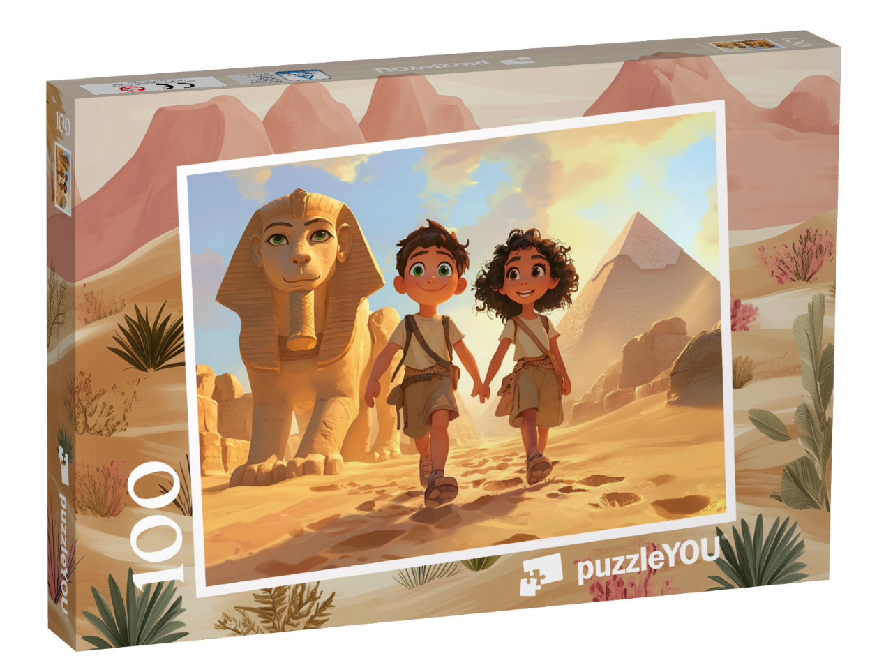 Puzzel 100 stukjes „Het geheim van de grote sfinx“