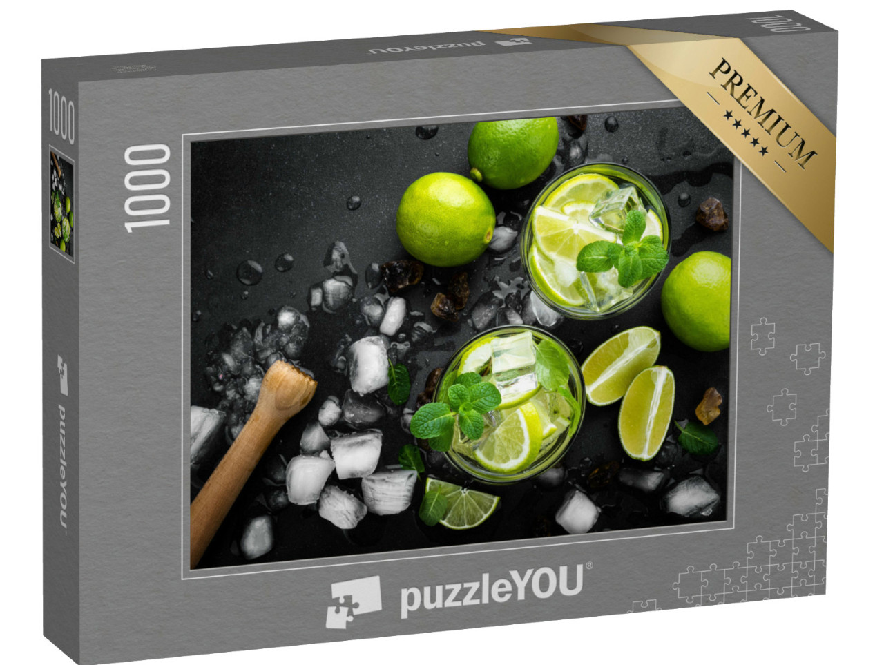 Puzzel 1000 stukjes „Mojito met rum en limoen“