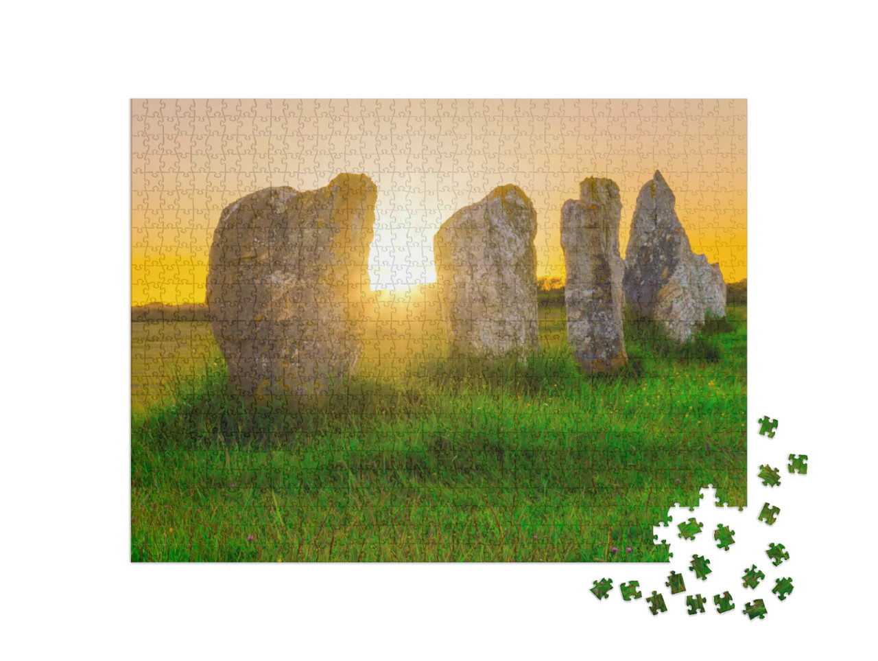 Puzzel 1000 stukjes „Menhirs Camaret-sur-Mer Lagatjar, Bretagne, Frankrijk“