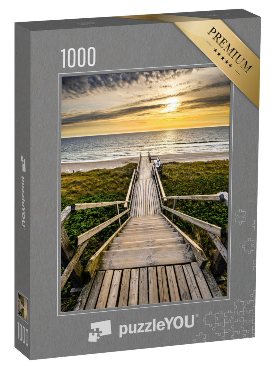 Puzzel 1000 stukjes „Pad op de duinen naar het strand, Sylt“