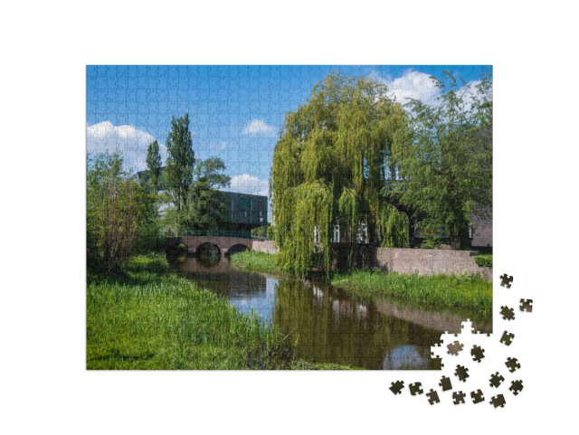 Puzzel 1000 stukjes „Museum en Dommel Eindhoven“