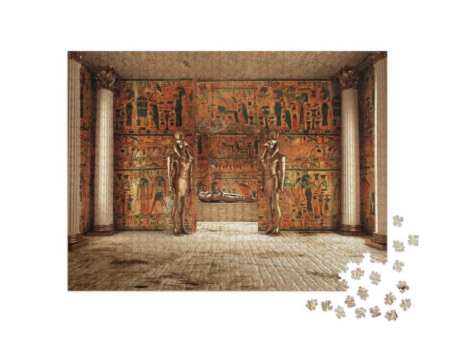 Puzzel 1000 stukjes „Het graf van de farao“