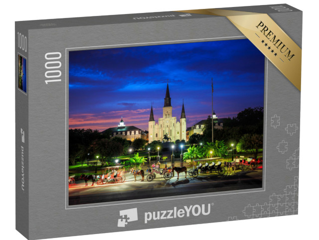 Puzzel 1000 stukjes „Saint Louis Cathedral en Jackson Square in New Orleans, Louisiana“