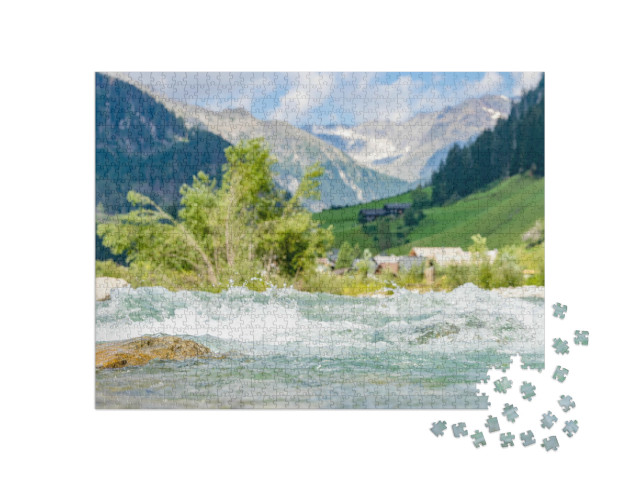 Puzzel 1000 stukjes „Landschap langs de Schwarzach in het Defereggendal“