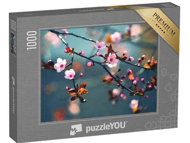 Puzzel 1000 stukjes „Prachtig bloeiende Japanse kers“