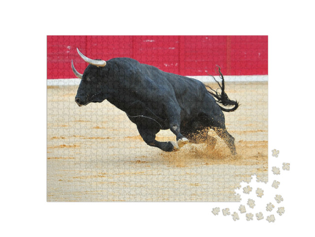 Puzzel 1000 stukjes „Een stier in Spanje“