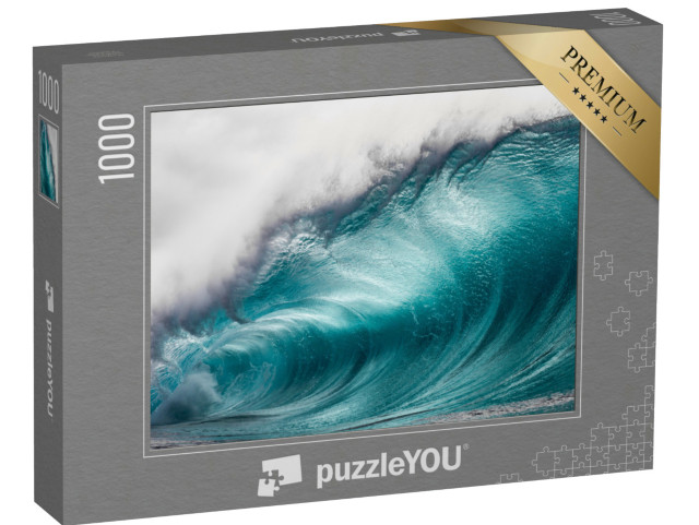 Puzzel 1000 stukjes „Gigantische golf in de zee, kracht van water“