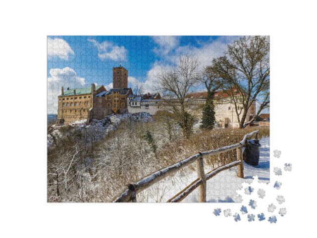 Puzzel 1000 stukjes „Kasteel Wartburg bij Eisenach in het Thüringer Woud“