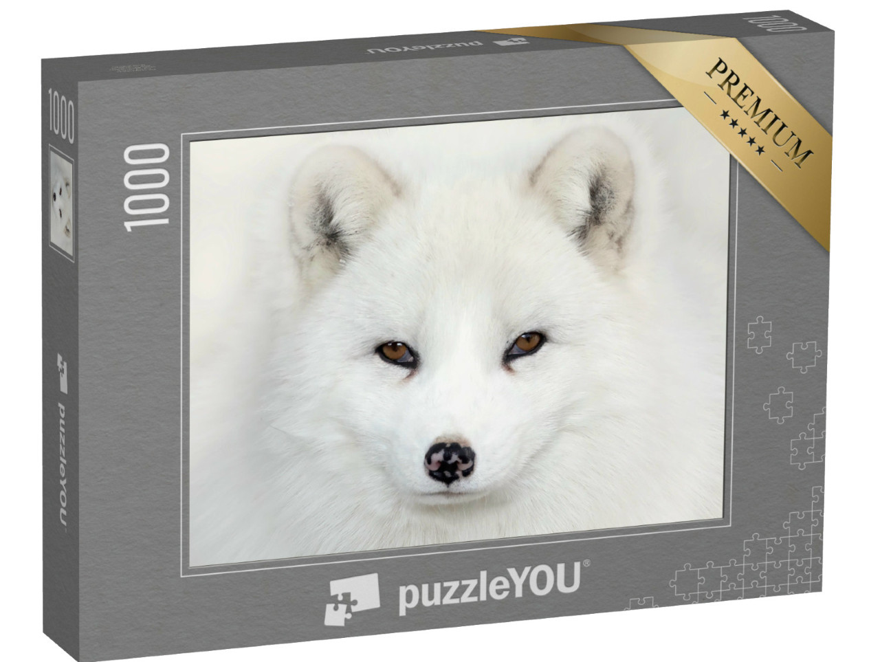 Puzzel 1000 stukjes „Oog in oog met een poolvos“