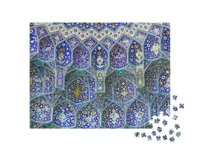 Puzzel 1000 stukjes „Gedetailleerde architectuur van de Sheikh Lotfollah Moskee in Isfahan, Iran“