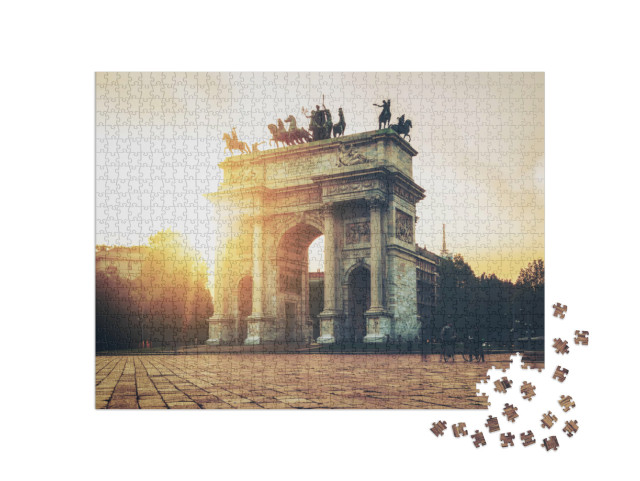 Puzzel 1000 stukjes „Arco della Pace in Milaan, Italië“