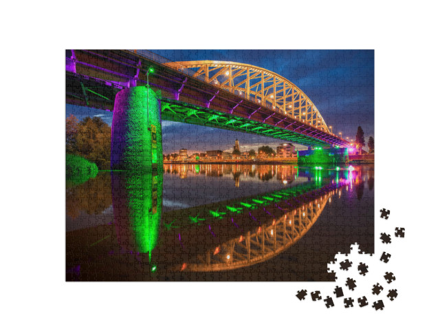 Puzzel 1000 stukjes „John Frostbrug Arnhem stadsgezicht“